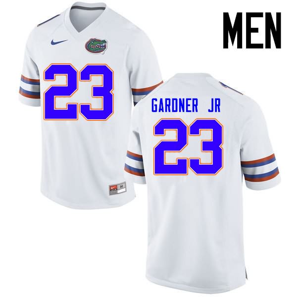 NCAA Florida Gators Chauncey Gardner Jr. Men's #23 Nike White Stitched Authentic College Football Jersey FYJ1264PN